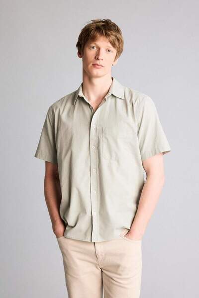 DeFacto 100% Cotton Basic Shirt D7551Ax26Sp