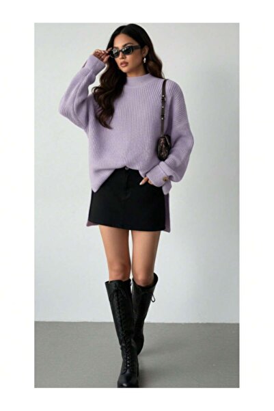 Sea Style Oversize Half Fisherman Knitwear Sweater