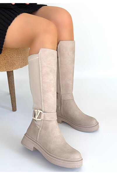 Celira Beige Nubuck Women's Boots
