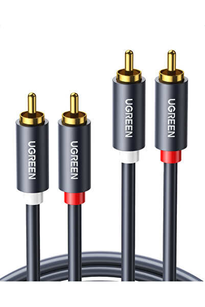 Ugreen 2RCA to 2RCA 3.5mm Aux Ses Kablosu 1.5 Metre, 10517