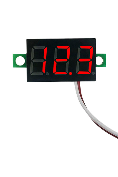 Choice19 جهاز قياس الفولتية الرقمي ذو السلكين الأحمرين وشاشة LED، يعمل بجهد ت...