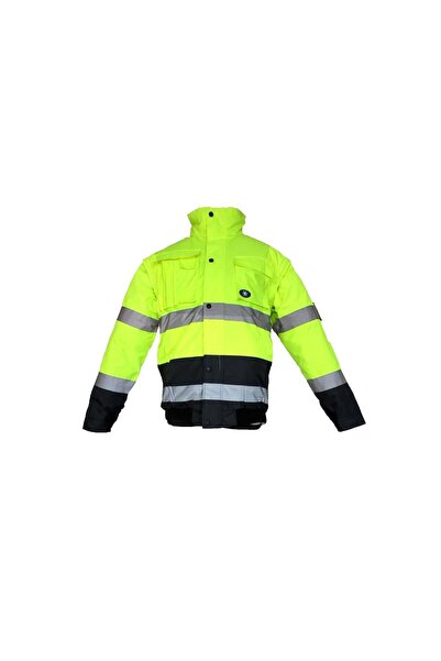 Junior JN1021/2 سترة طيار مقاومة للماء مع أكمام فسفورية قابلة للإزالة، صوف ال...