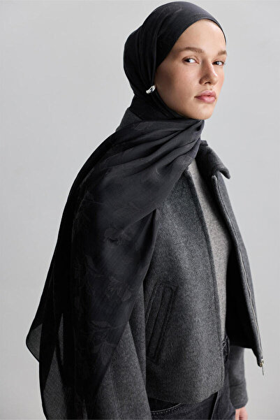 BE BLUE ANTRASİT MAGNOLIA MAT JAKARLI ŞAL