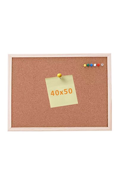 Offishop Tablă de plută, ramă din lemn, 40x50 cm -