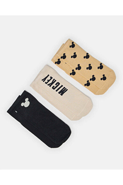 REDTAG Senior Boys Assorted 3 Pack Mickey Mouse Character Ankle Socks