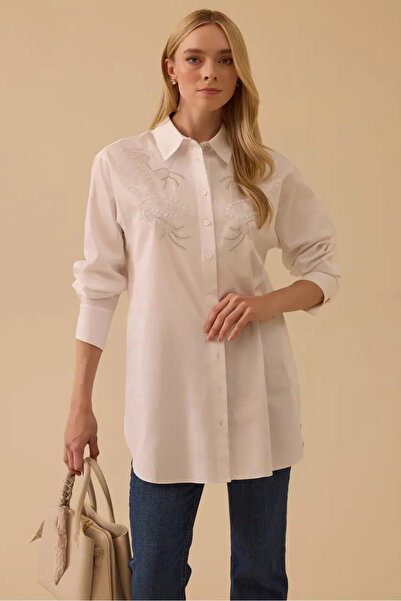 SEÇİL Cămașă Brodată Damă - Albă