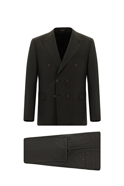 Abdullah Kiğılı 6 Drop Regular Fit Standard Cut Wool Double-Breasted Suit