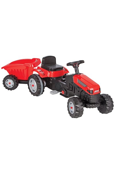 Evelise Tractor cu pedale cu remorcă Pilsan Active cu remorcă 07-316 roșu