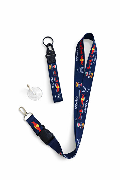 NIFF REDBULL LOGOLU SET Moto ve Oto Uyumlu Anahtarlık & Ayna Askı İpi, Çok Am...