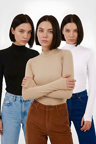 İmajButik Crno - Belo - Kamen 3 komada tela sa detaljima za umetanje prstom