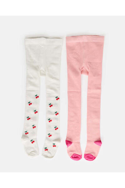 REDTAG Infant Girls Assorted And 2 Piece Jacquard Knit Tights