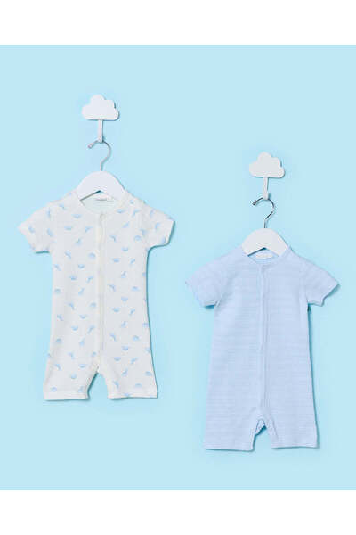 REDTAG طقم ملابس أطفال أولاد بأزرار أمامية متنوعة، عبوة من قطعتين