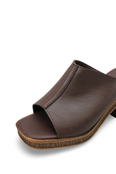 Riccon Women's Heels Slipper 0012340 Brown