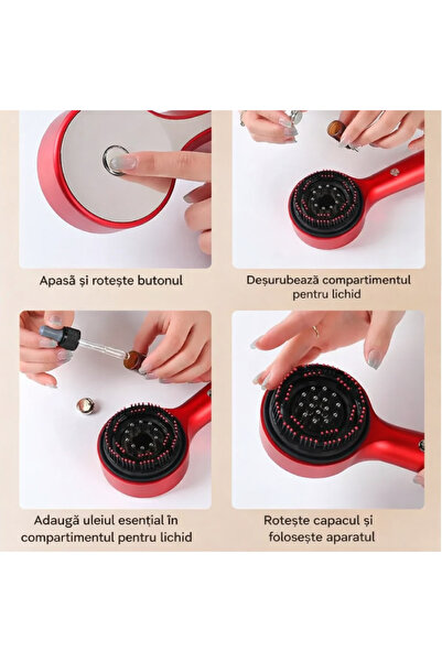 MODALITE Electric scalp massage brush, 360° vibrations, Red LED light, 3 mode...