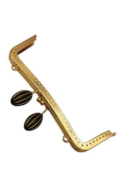 angel çanta aksesuar 20 cm Black Almond Bulk Bag Clips Bag Bursu Light Gold M...