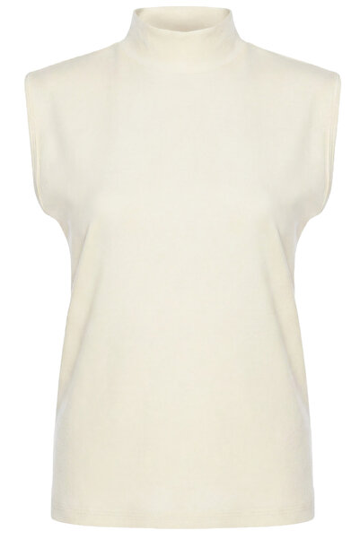 TOLIN Ženska majica bez rukava Pamuk paket Sa likrom sa visokim ovratnikom 1257