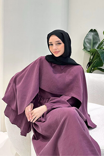 Ovn. Noemi Cape Dress - Plum