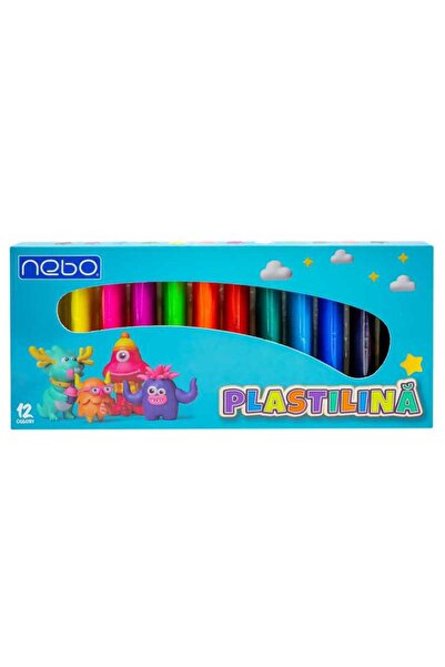 NEBO Modeling clay, 12 intense colors, 15 grams, 10x1.8x22 cm