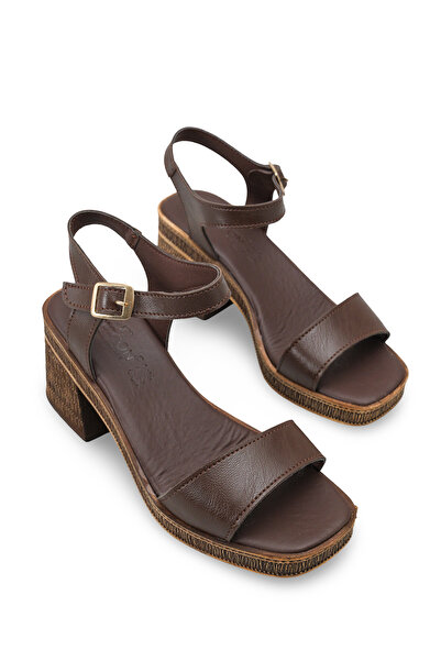 Riccon Women's Heels Sandals 0012344 Brown