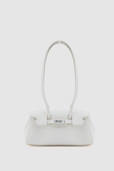 Shule Bags Giselle Lockable Baguette Bag Cream