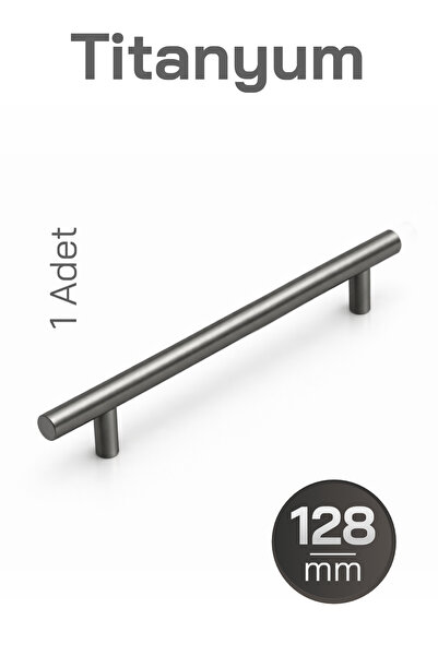 Badem10 (1 komad) Titanijska boja 128 mm 12,8 cm Metalni nameštaj Kuhinjski o...