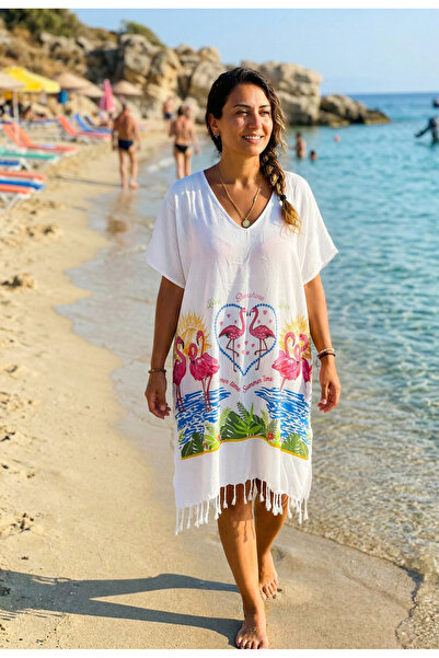 cottonheim Organik Bambu Dokuma %100 Pamuk Pareo – Salaş Model Standart Beden...