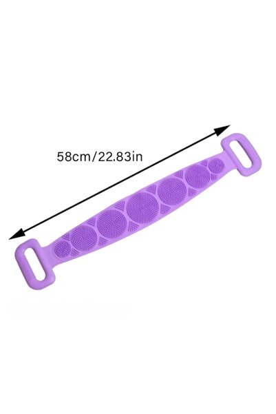 Mmgoqqt Burete de baie exfoliant Mmgoqqt, 58 cm, uscare rapidă, violet