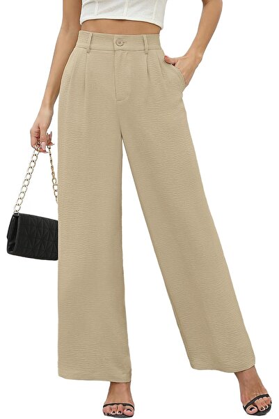 NO BRAND Pantaloni eleganți largi, lejeri, cu picioare largi, pantaloni de yo...