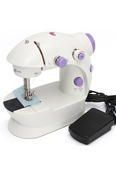 Palmonix Mașină de cusut portabilă cu pedală, baterie sau alimentare de 220V