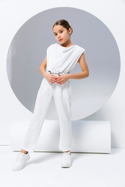 incity Κοριτσίστικη αμάνικη κομψή φόρμα Ζώνη τεμαχίων