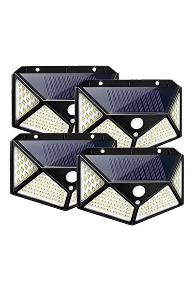 Trendily Σετ 4 ηλιακών επιτοίχιων φωτιστικών με αισθητήρα κίνησης