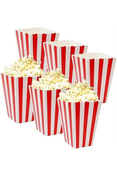 Arabest 50Pcs Popcorn Greaseproof Paper Boxes,Reusable Popcorn Favor Boxes fo...