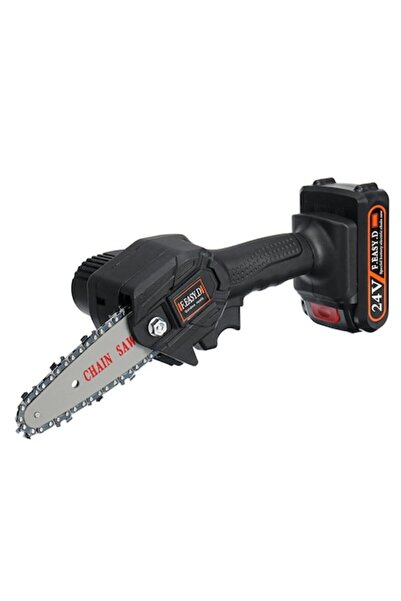 OEM Μίνι ηλεκτρικό αλυσοπρίονο μαύρο, φορητό, 24V, 1 μπαταρία, 2000mAh