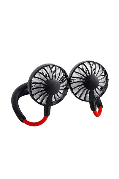 OEM Ventilator de gât, Plastic, USB, 3 viteze, 260 x 180 mm, Negru/Roșu