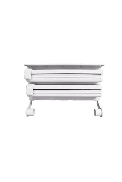 nizi Triple Kitchen Support for Aluminum Foil, Food Wrap, and Paper Roll, White