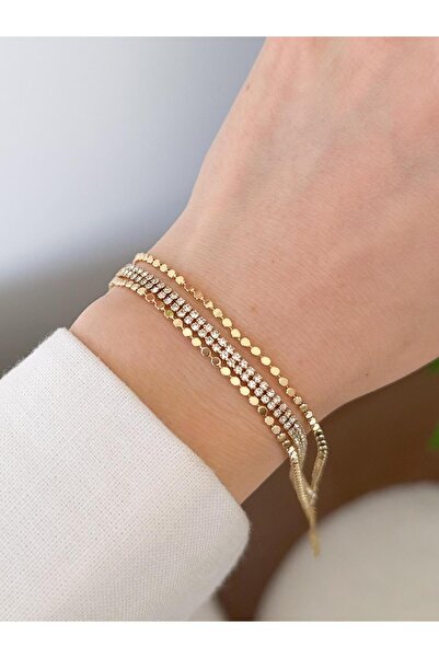 Venus Design Steel Quadrilateral Chain - Waterway Stone Bracelet