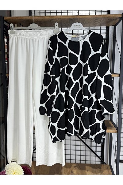 ÖZNE BUTİK Plus Size Suit 100% Cotton Stretch Fabric Combed Cotton Suit