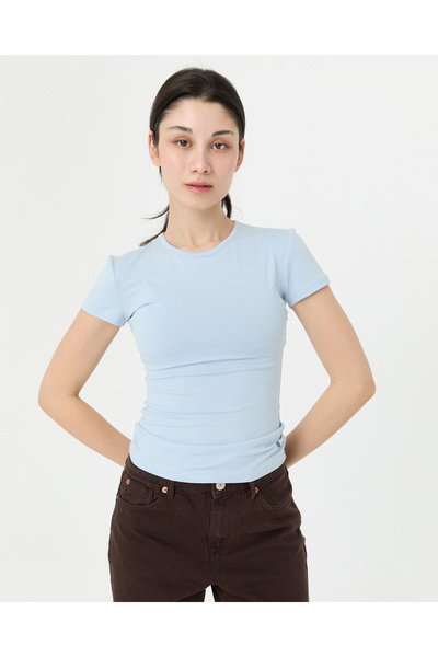 Ayma Active Baby Blue Basic T-Shirt