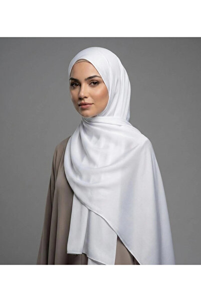FİVE MEDİNE İPEĞİ ŞAL-Beyaz