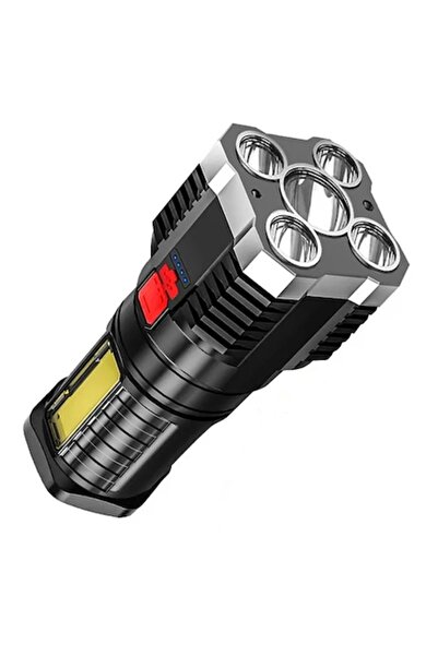 YANX Spot luminos reîncărcabil pentru camping, 5W, 100LM, încărcare USB, negru