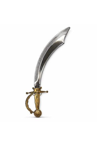 esplendor Shiny Metal-Looking Antique Plastic Pirate Sword - 45 cm