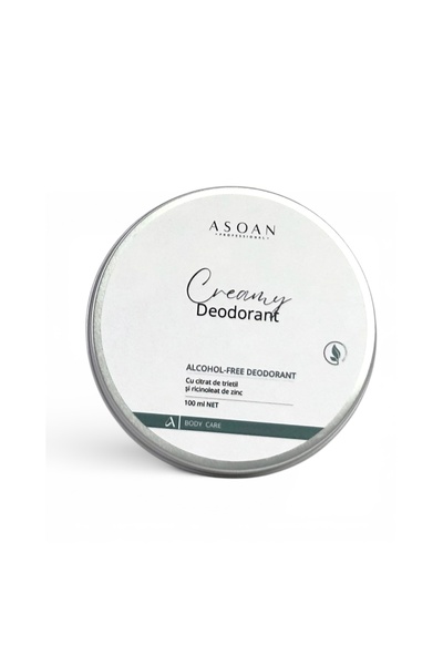 Asoan Professional Alcohol-Free Cream Deodorant with Zinc Ricinoleate 100ml
