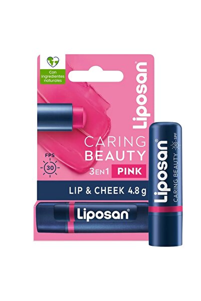 Liposan Balsam de buze pentru utilizarea zilnica CARING BEAUTY 3 in 1 pink 4.8 g