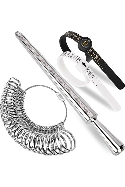 Arabest Metal Ring Sizer Measuring Tool Set, Ring Gauges with Finger Sizer Ma...
