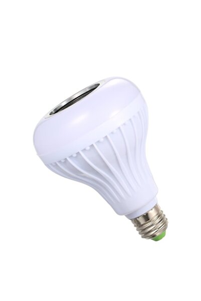 OEM Bec Bluetooth cu difuzor, spectacol de lumini LED, soclu E27, 12W, alb