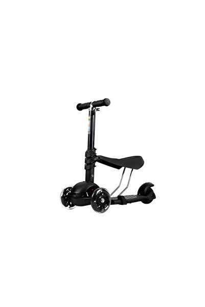 Kids 3 in 1 Scooter, Black, for 2-6 Years