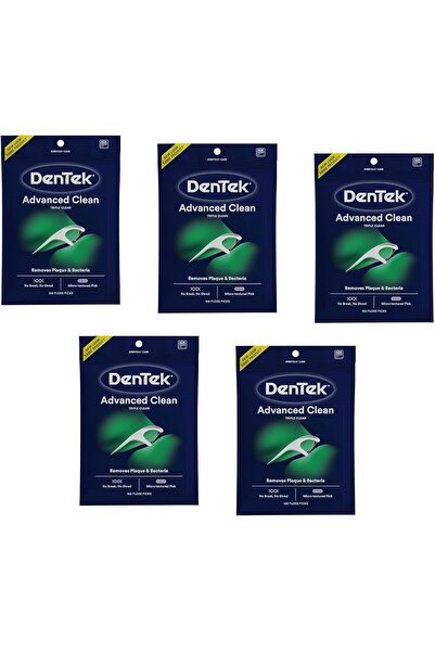 DENTEK Triple Clean Mint Floss Picks (5 Count Pack, Multi)