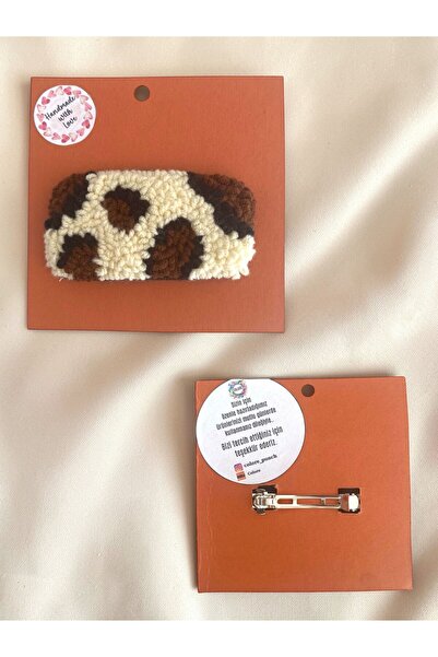 Colore Punch Kıskaçlı Toka El İşi Leopar Toka 2'li Set