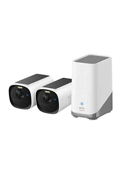 eufy Video Surveillance Kit eufyCam E40 2K Solar MaxColour Vision HomeBase 3 ...