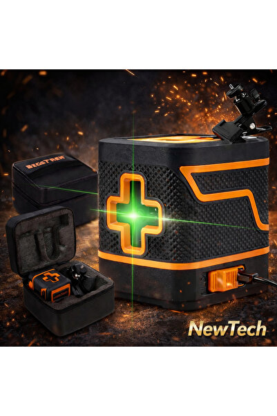 Bigstren Αλφάδι λέιζερ NewTech 360° με 2 εγκάρσιες γραμμές, εμβέλεια 25 m, αυ...